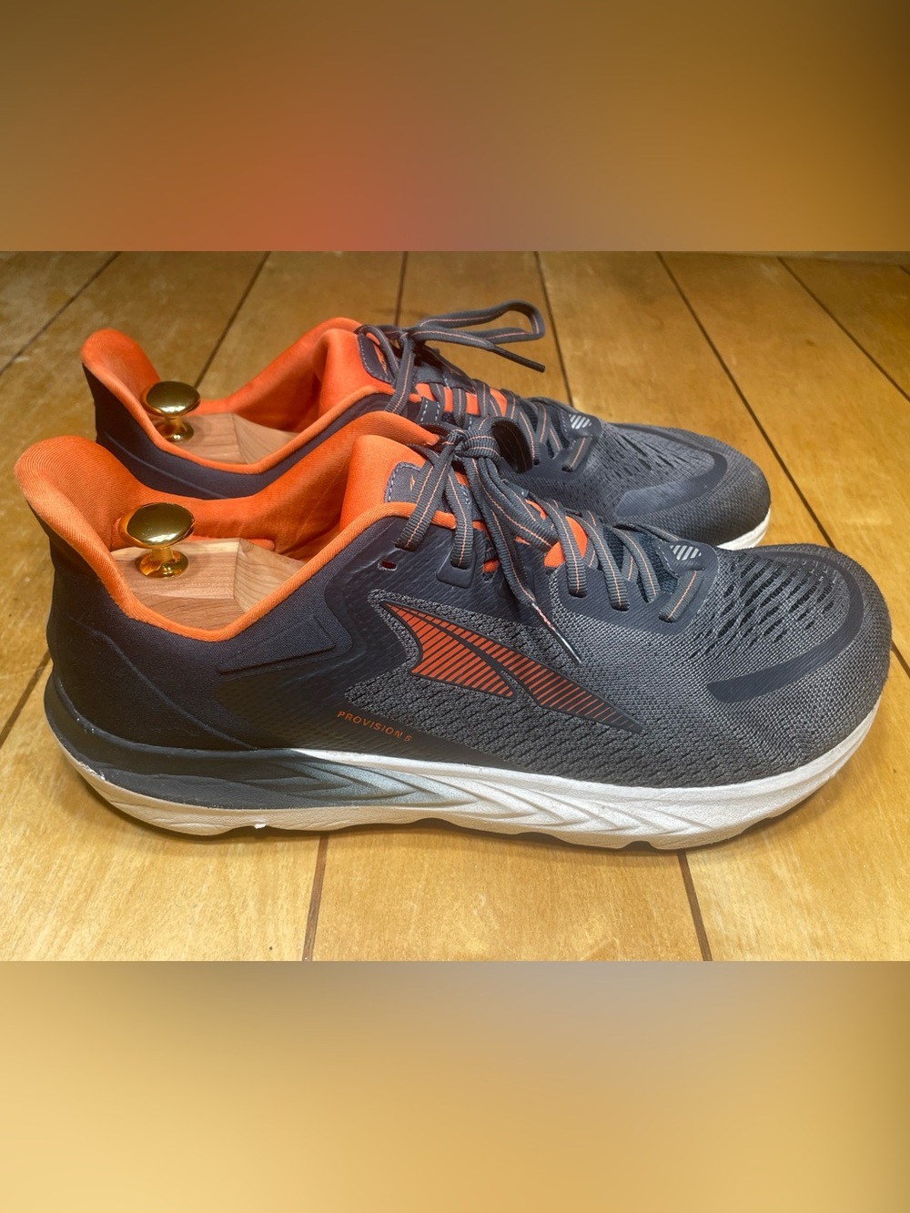 Altra Provision 6 Gray Running Shoes with Orange Accents Size 12.5